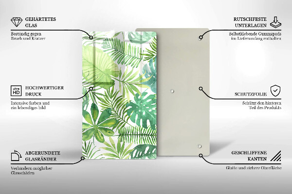 Glashällskydd modern Akvarell boho blad