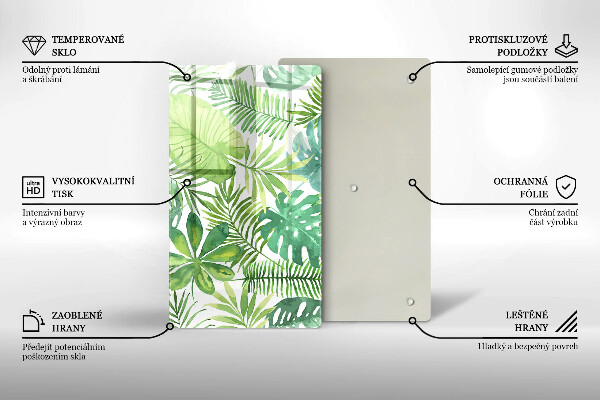 Glashällskydd modern Akvarell boho blad