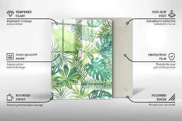 Glashällskydd modern Akvarell boho blad