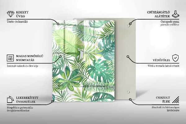 Glashällskydd modern Akvarell boho blad