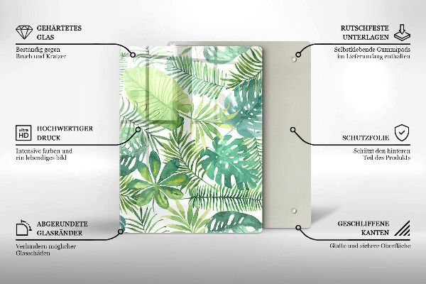 Glashällskydd modern Akvarell boho blad