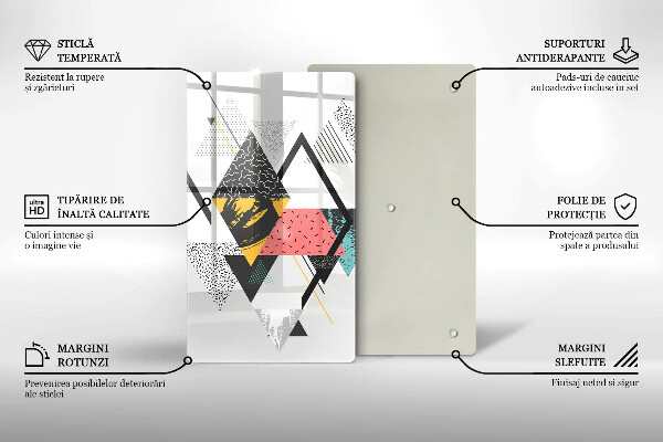 Glashällskydd modern Abstraktionstrianglar