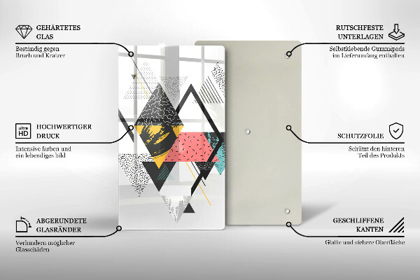 Glashällskydd modern Abstraktionstrianglar