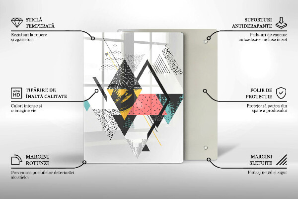 Glashällskydd modern Abstraktionstrianglar