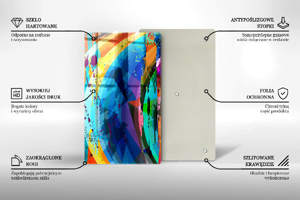 Glashällskydd modern Färgglada färgfläckar