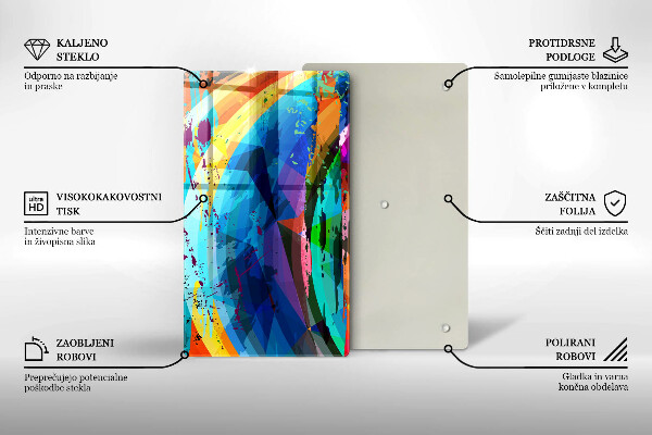 Glashällskydd modern Färgglada färgfläckar