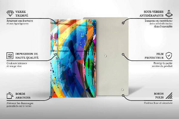 Glashällskydd modern Färgglada färgfläckar