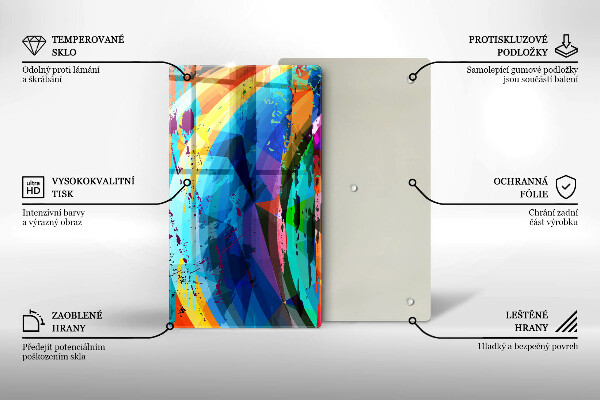 Glashällskydd modern Färgglada färgfläckar