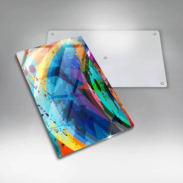 Glashällskydd modern Färgglada färgfläckar