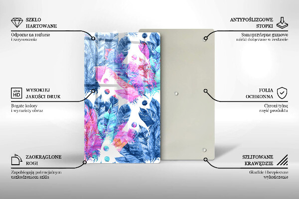 Glashällskydd modern Boho fjäder illustration