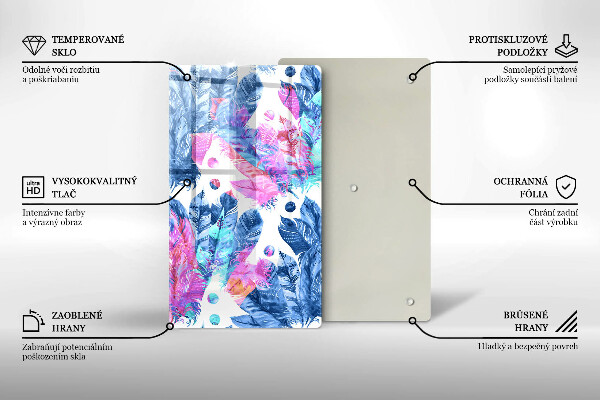 Glashällskydd modern Boho fjäder illustration