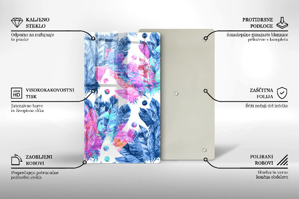 Glashällskydd modern Boho fjäder illustration