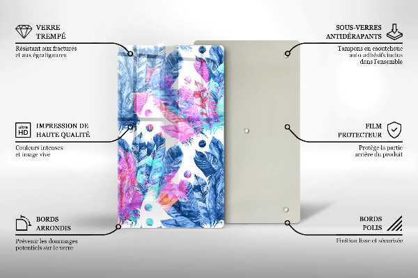 Glashällskydd modern Boho fjäder illustration