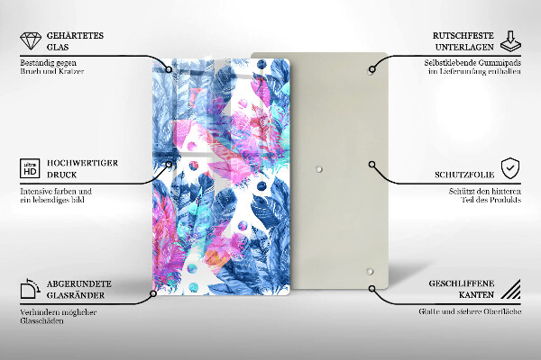 Glashällskydd modern Boho fjäder illustration