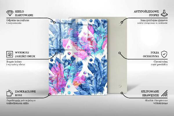 Glashällskydd modern Boho fjäder illustration