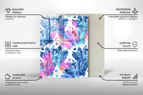 Glashällskydd modern Boho fjäder illustration