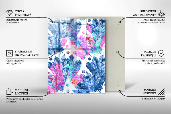 Glashällskydd modern Boho fjäder illustration