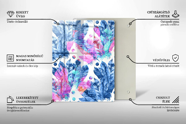 Glashällskydd modern Boho fjäder illustration