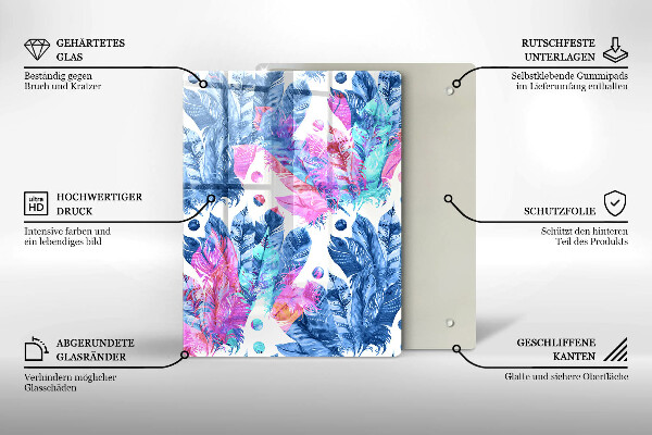 Glashällskydd modern Boho fjäder illustration