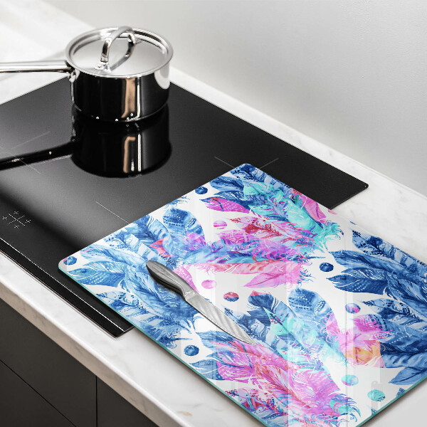 Glashällskydd modern Boho fjäder illustration