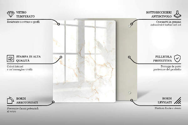 Glashällskydd modern Elegant marmorsten