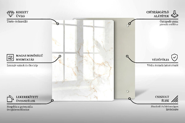 Glashällskydd modern Elegant marmorsten