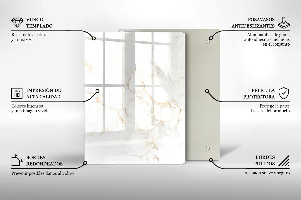 Glashällskydd modern Elegant marmorsten