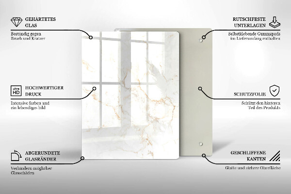 Glashällskydd modern Elegant marmorsten