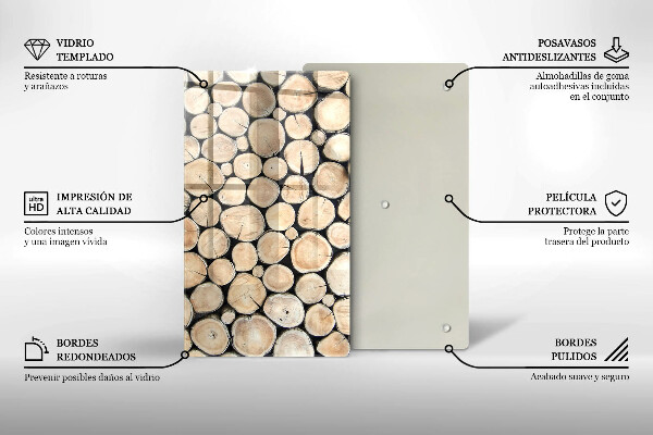 Spisskyddsplatta modern Trästammar