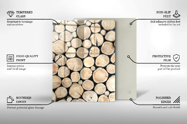 Spisskyddsplatta modern Trästammar