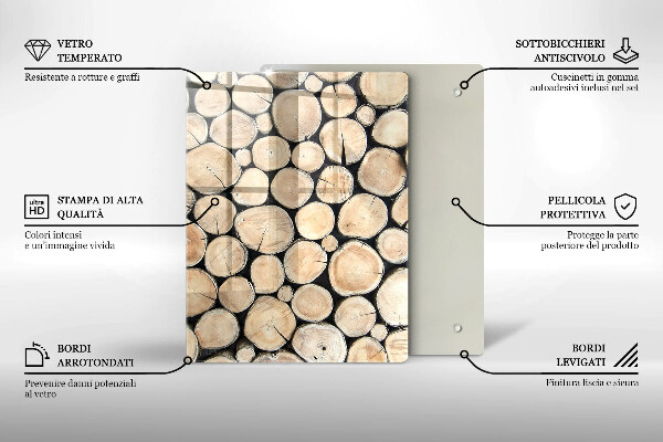 Spisskyddsplatta modern Trästammar