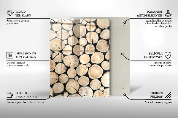 Spisskyddsplatta modern Trästammar
