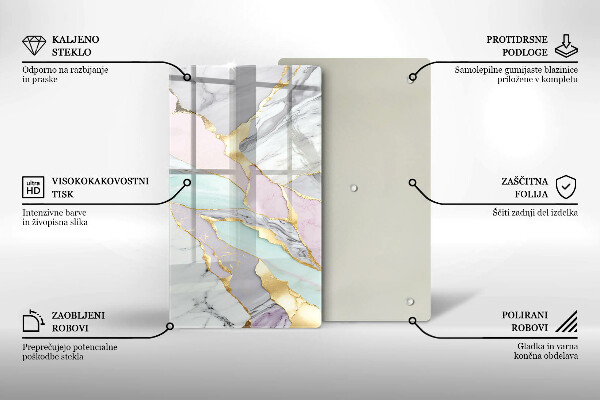Kokkärlskydd modern Pastell marmor