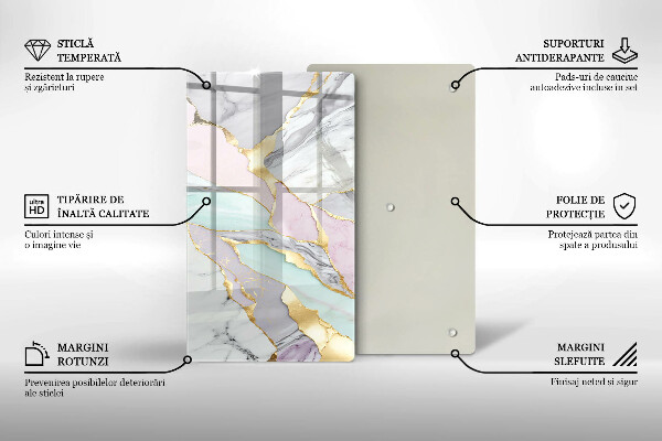 Kokkärlskydd modern Pastell marmor