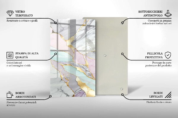 Kokkärlskydd modern Pastell marmor