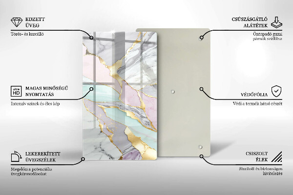 Kokkärlskydd modern Pastell marmor