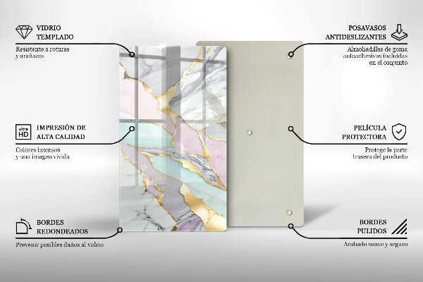Kokkärlskydd modern Pastell marmor