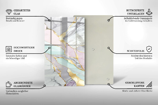 Kokkärlskydd modern Pastell marmor