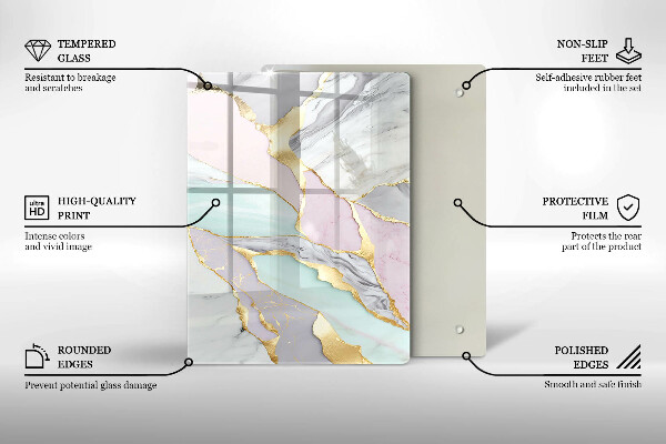 Kokkärlskydd modern Pastell marmor