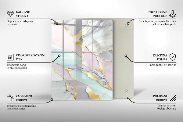 Kokkärlskydd modern Pastell marmor