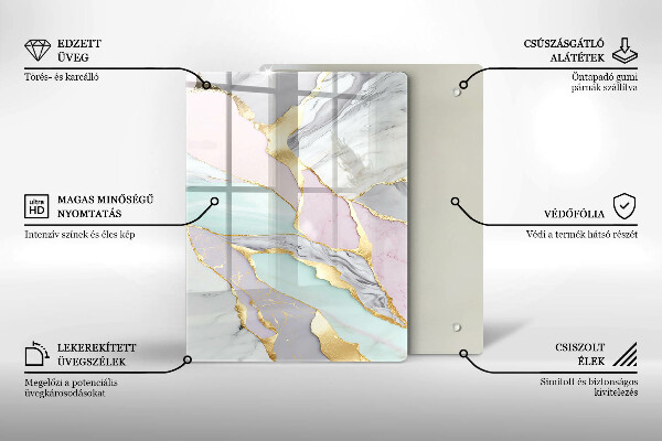 Kokkärlskydd modern Pastell marmor