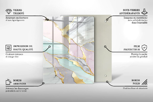 Kokkärlskydd modern Pastell marmor