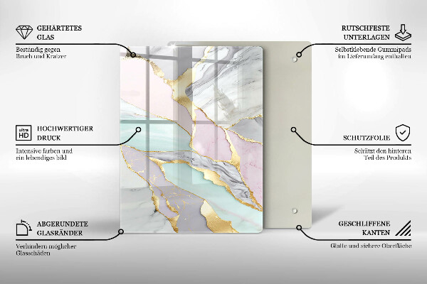 Kokkärlskydd modern Pastell marmor