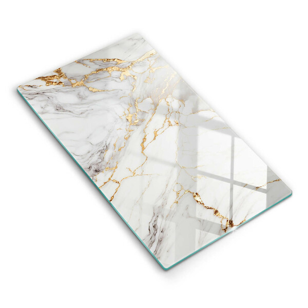 Kokkärlskydd modern Ljus marmor med guld