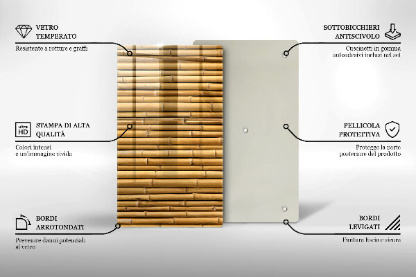 Spisskyddsplatta modern Natur boho bambu