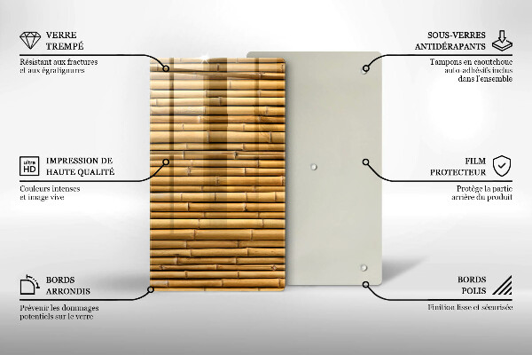 Spisskyddsplatta modern Natur boho bambu