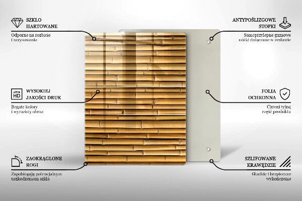 Spisskyddsplatta modern Natur boho bambu