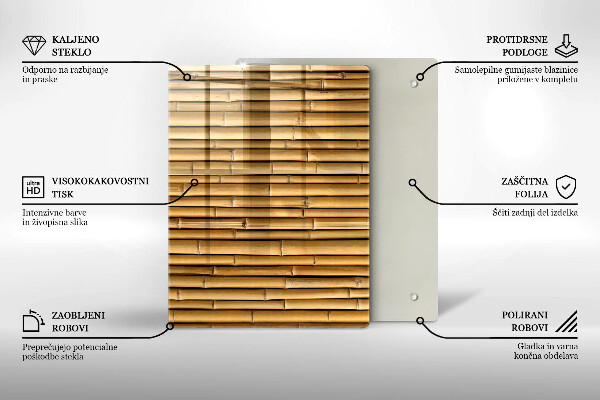 Spisskyddsplatta modern Natur boho bambu