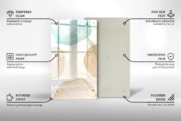 Glashällskydd modern Boho-fläckar och guld