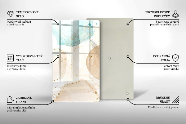 Glashällskydd modern Boho-fläckar och guld